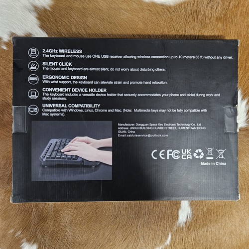 Combiné clavier et souris sans fil touches ondulées ergonomiques et repose-plames rembourré - Photo 4/4