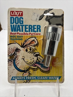 Vintage Brand New Lixit L-100 840 Dog Waterer- Silver