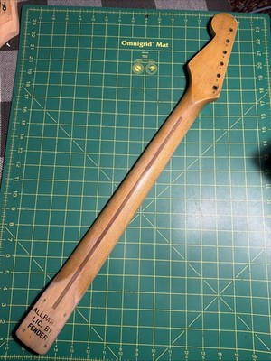 NOS Aged Allparts Lic Fender Stratocaster Neck Maple 22 Fret