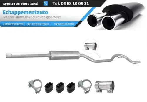 Ligne échappement Opel Vectra C 2.2 16V avec silencieux central de rechange OE 5852589