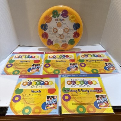 Learning Palette Reading & Math Kindergarten Lot of 5 Card Sets w Palette New