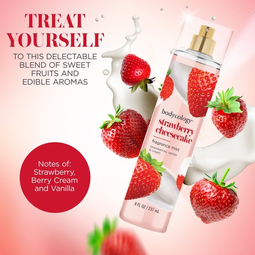 Fragrance Body Mist, Strawberry Cheesecake, 8 Fl Oz - Picture 2 of 12