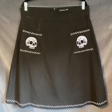 Sourpuss Skullduggery Suzie Skirt XXL Goth Punk Alt Retro - Free Shipping