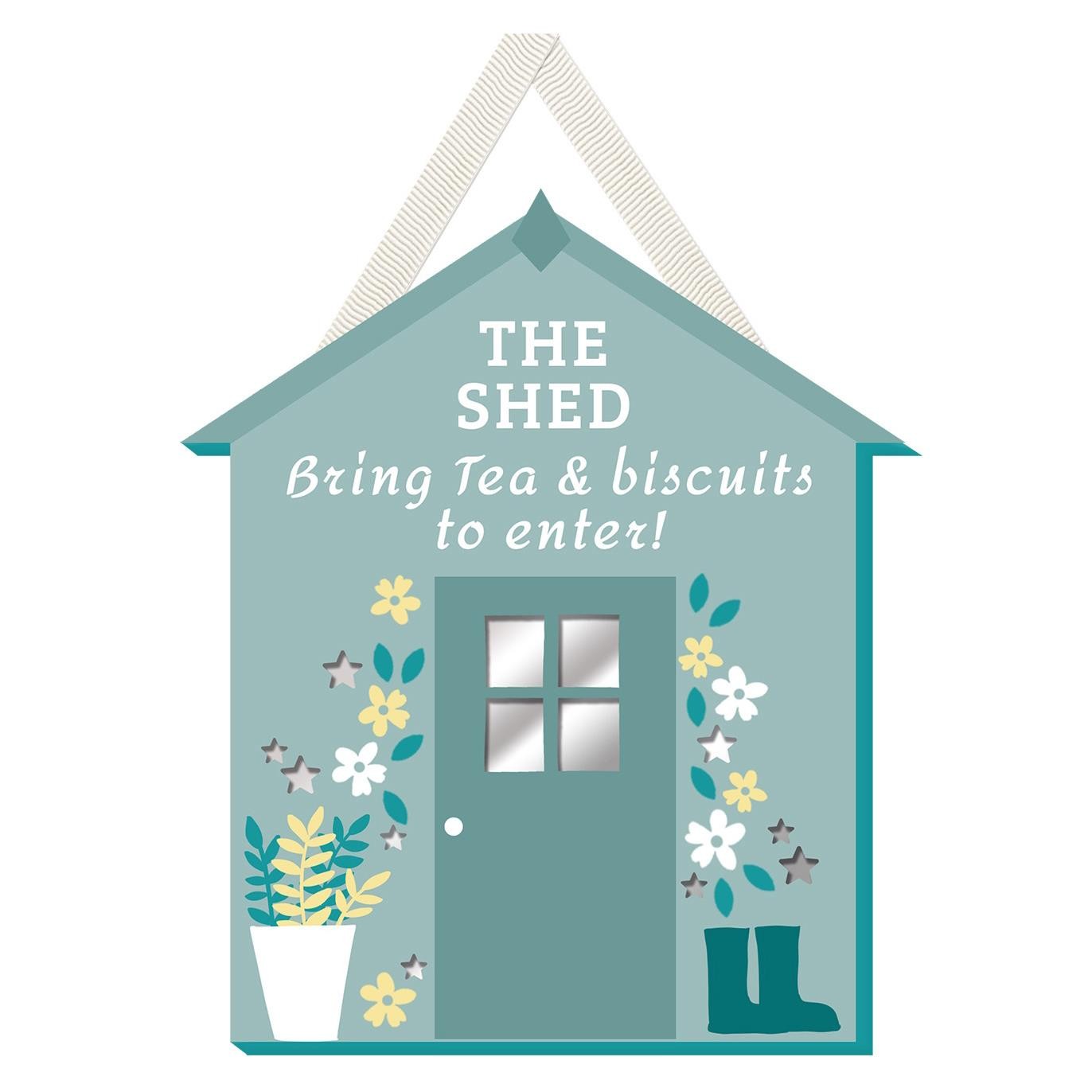 Funny Plaques Sign Hanging The Shed Gardening Novelty Wooden Flower Joke Sign