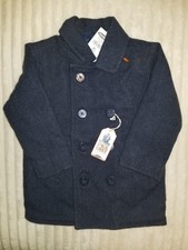 OLD NAVY WOOL BLEND DARK BLUE PEACOAT JACKET KIDS 3T NWT 36-39 INCHES 33-36 LBS