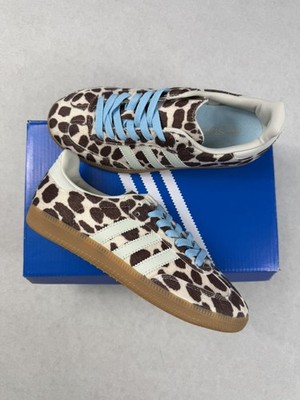 adidas samba brown beige white animal cow giraffe print size 38EUR 5 1/2 EEUU