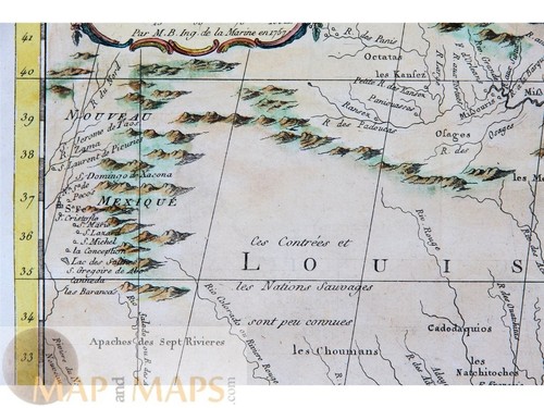 Carte de la Floride de la Louisiane Florida map Bellin 1757 - Picture 7 of 7