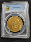🌟 1874-S $20 Gold Liberty Double Eagle Pre-1933 PCGS AU50 AU Coin