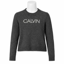 Size L Kids Calvin Klein 100 Wool and Cashmere Crew Neck Sweater