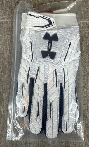 Under Armour Team Fierce LE White/Blue 2XL Football Gloves - Picture 2 of 3