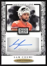 2021 SAGE Premier Draft Autographs Black Sam Cosmi #A176 Rookie Texas