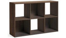 Squares 6 Cube Storage Unit Walnut Modular Organiser Shelf Furniture