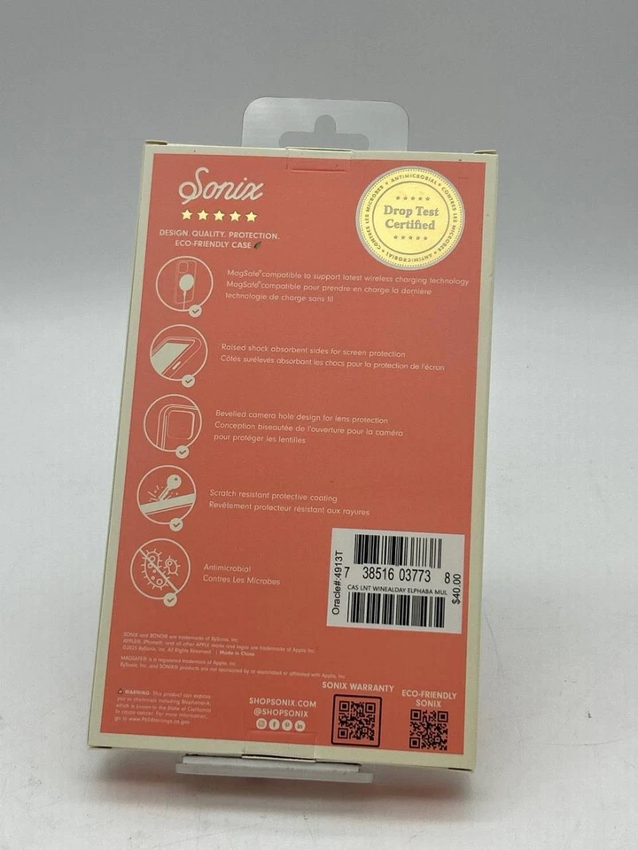 Funda Sonix Wine All Day MagSafe - iPhone 17 Pro Max Foto 2 de 2