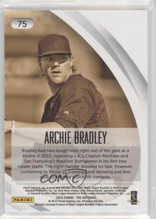 2015 Panini National Convention Rookie /99 Archie Bradley #75 Rookie RC - Image 2 of 2