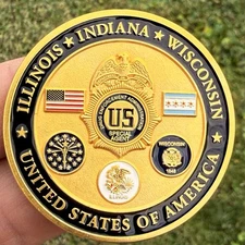 🔥 DEA Chicago Field Division Indiana, Illinois, Wisconsin Challenge Coin *NEW*