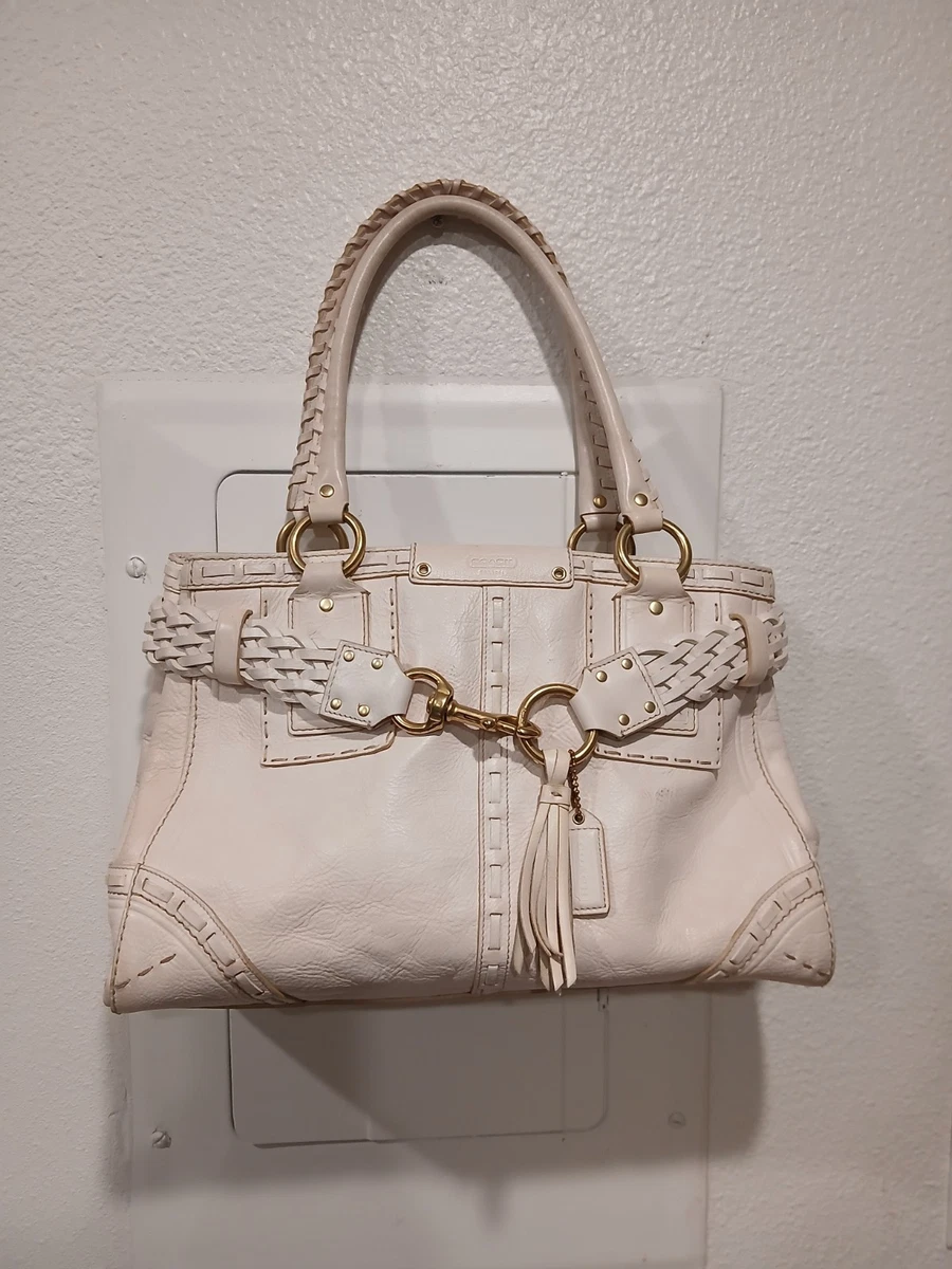 Coach Hampton Satchel/Top Handle Bag White Bags & Handbags for