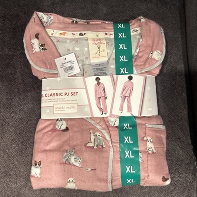 Munki Munki Pink Flannel Pajama Set Taylor Swift Cats NEW XL