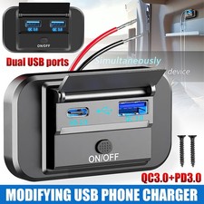 12V Fast Dual USB Charger For Campervan Caravan Motorhome Socket Adapter UK