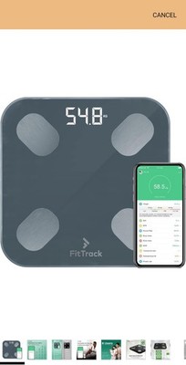 FitTrack Dara Smart BMI Digital Scale - Measure Weight and Body Fat - Most...