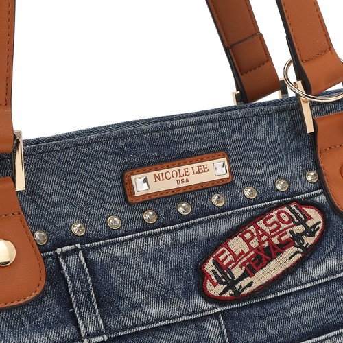 BOLSO SHOPPER NICOLE LEE SOFIA MONTANA DENIM - Imagen 4 de 11