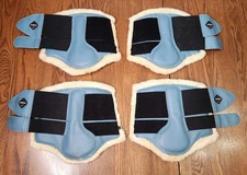 Lemieux, Fleece edge brushing boots, Ice Blue Medium / Large