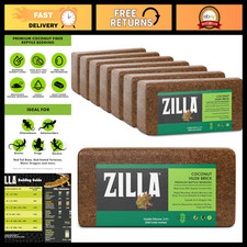Organic Coconut Husk Brick Reptile Bedding - 8 Count, Eco-Friendly Substrate