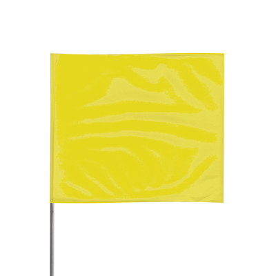 Presco 15 in. Steel Wire Staff Marking Flags [2.5 in. x 3 in. Flag]: 2 in. x 15 