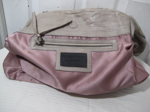 Falorni Italia Le Borse Grau Echtleder Handtasche Geldbeutel Made in Italy. - Bild 20 von 23