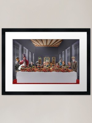 Mafia Letztes Abendmahl. Lebendige gerahmte Kunst gerahmtes Wandbild Poster Leinwanddruck Bild