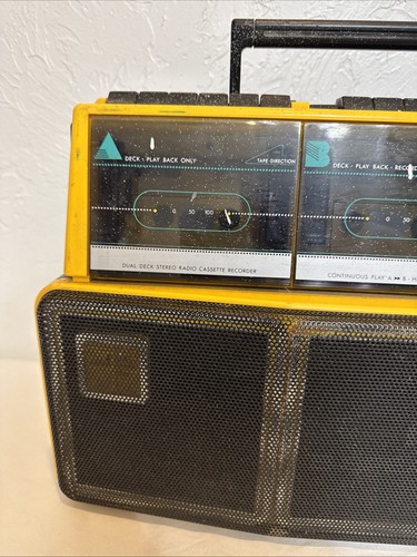 Magnavox D-8300 Dual Deck Stereo Radio Recorder Boombox - Read Description - Picture 2 of 9