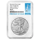 2021-W Burnished $1 Type 2 American Silver Eagle NGC MS69 FDI First Label