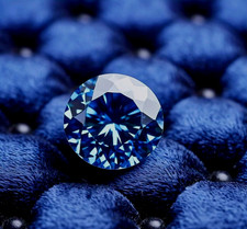 Natural Blue Color 2 CT Round Cut Lab Grown Loose CVD Diamond VVS1 Certified