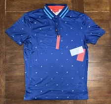 Redvanly Golf Polo Mens M Mazarine Blue Langham Stretch Performance NWT