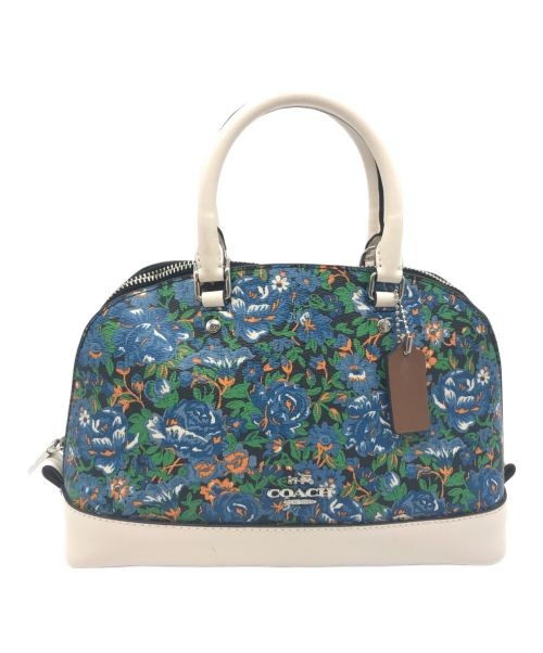 COACH Navy and Green Shoulder Bag F57623