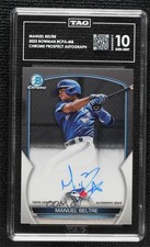 2023 Bowman Chrome Prospect Manuel Beltre #CPA-MB TAG 10 GEM MINT Auto 16cs