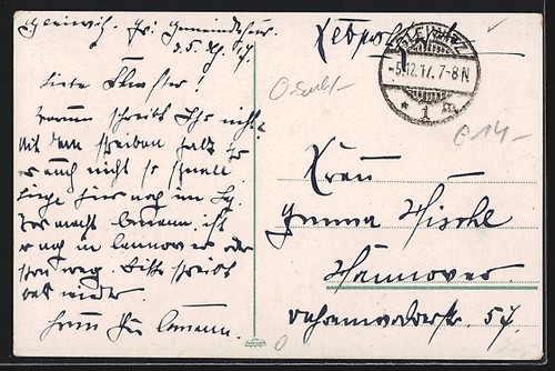 Ansichtskarte Gleiwitz, Wilhelmstrasse mit Geschäften 1917 - Bild 2 von 2