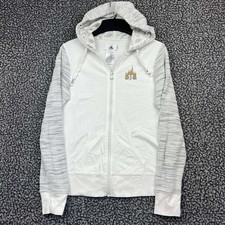 Disney Parks Disneyland Mickey Mouse Castle Hoodie Women Small White Full Zip