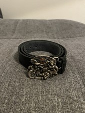 Vintage Harley-Davidson Gürtel Leder Eagle Belt Schnalle 1993 USA Baron Gurt