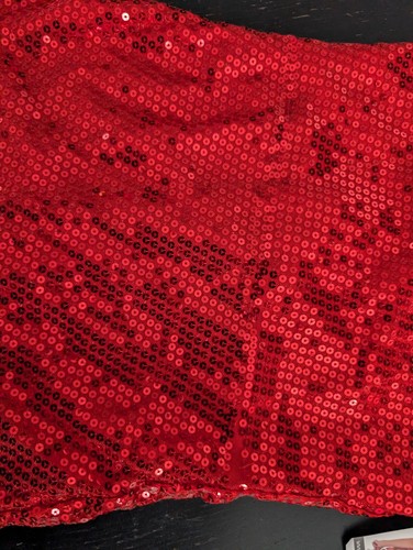 Shirley Of Hollywood Red Short Sequin Dress New Style SS460 One Size - Picture 6 of 9
