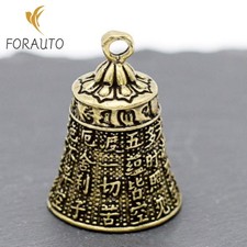 1pc 3.5cm Retro Scripture Copper Small Bell Key Chain Pendant Car Bag Decoration