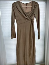 ASTR The Label Women's Midi Dress Beige Size Medium- Never Worn