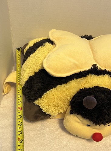 Large Pillow Pets Bumble Bee - Yellow And Black 18x18 2010 - Picture 9 of 10