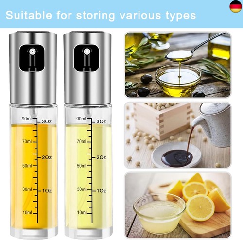 Diompirux 2 pezzi 100ml Ölsprüher zum Kochen, Sprühflasche Küchen Gadgets für Sp - Bild 5 von 7