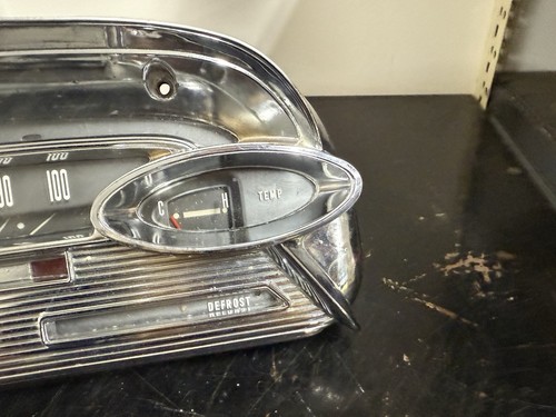 1960-1961 Mercury Comet Instrument Cluster Speedometer Bezel Gauges OEM 60 61 - Imagen 4 de 6