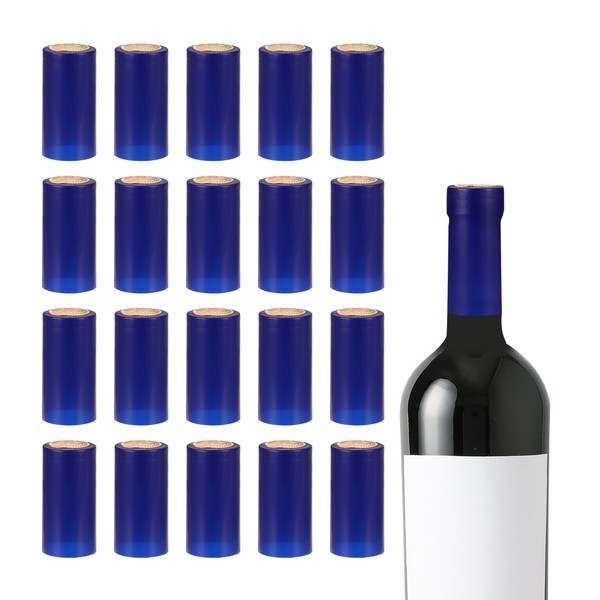 150Stk Pvc-Schrumpfkapseln FüR Weinflaschen,Versiegelungskappen,30 X 60Mm,Blau-image