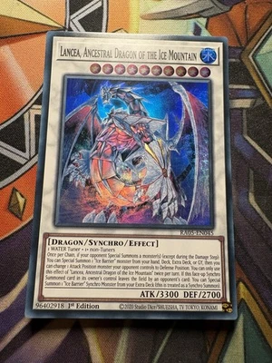 Yugioh! Lancea, Ancestral Dragon of the Ice Mountain Super Rare - RA05-EN036 1st - Bild 1 von 2