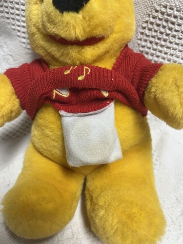 Vintage Disney Winnie Puuh Bär Sears Plüschtier Stofftier 9 Zoll roter Pullover - Bild 4 von 5