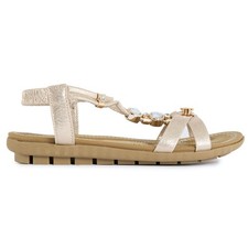 Lotus Womens Bettina Flats Sandals Gold