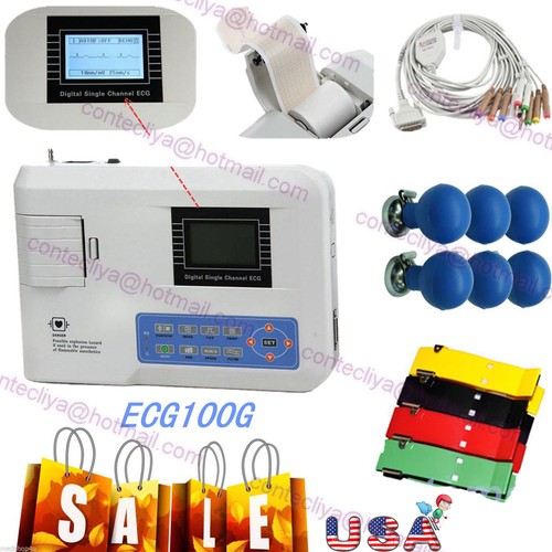 CONTEC Portatile ECG Monitor ECG Macchina Elettrocardiografo Senza Stampante ... - Picture 1 of 12
