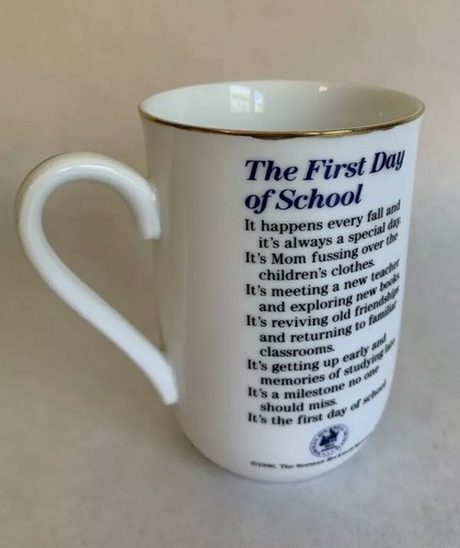 Norman Rockwell The First Day Of School Coffee Mug Cup 1986 Museum Collections - Picture 2 of 5
